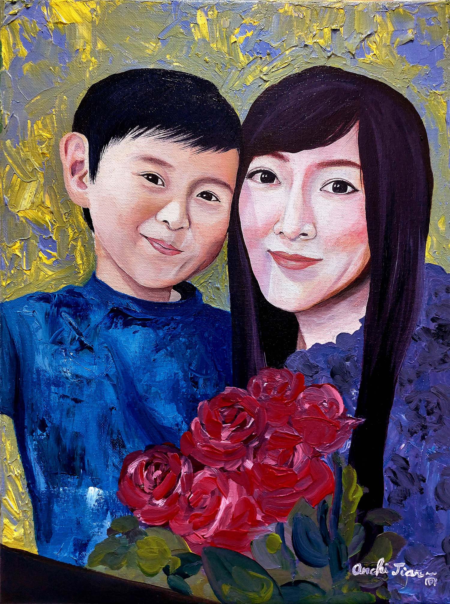 Sacrificial Love 30x40cm Acrylic on canvas