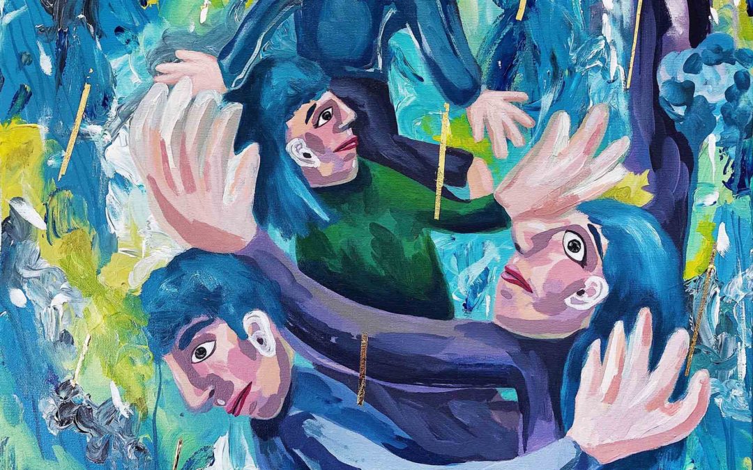 What They Suffered 50x60cm Acrylic and gold leaf on canvas