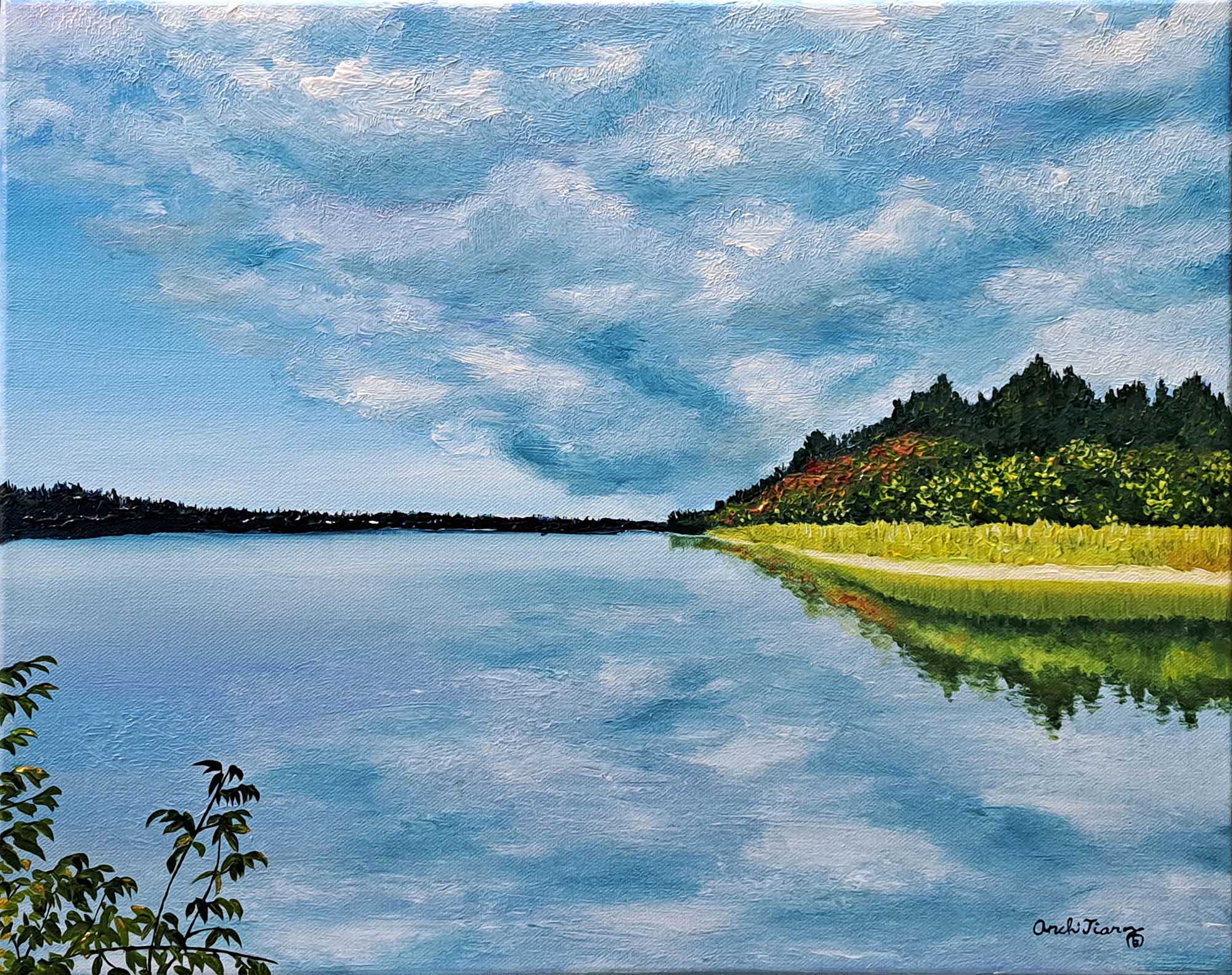 Ross Brown Park 51×40.5cm  Acrylic on canvas.