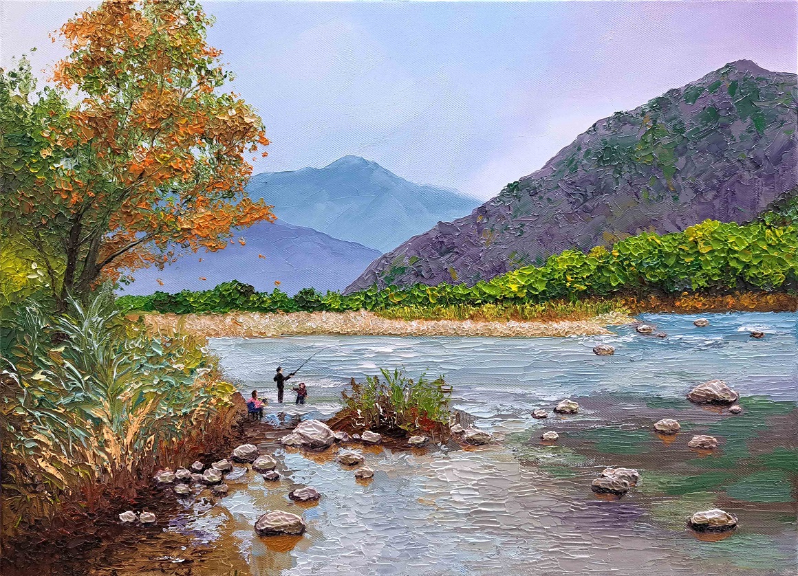 Three of Us 45.5x33cm Oil on canvas